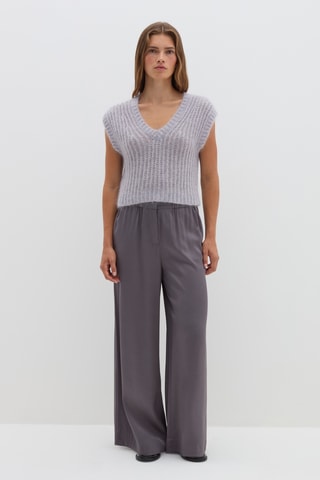 Camisola em lã mohair - Cinzento-claro