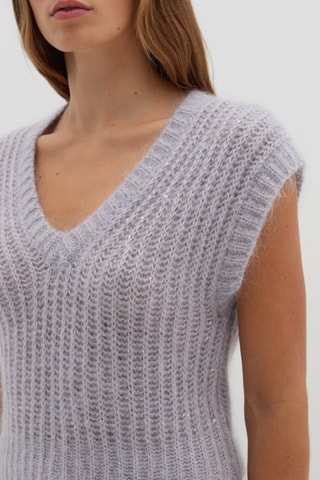 Camisola em lã mohair - Cinzento-claro