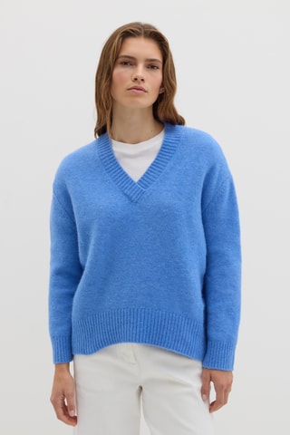 Camisola em lã e alpaca - Azul