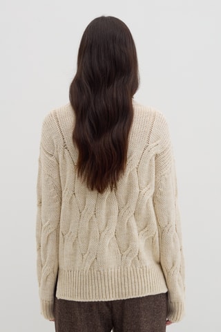 Camisola em lã e alpaca - Bege