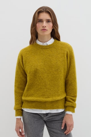 Camisola em lã mohair - Mostarda