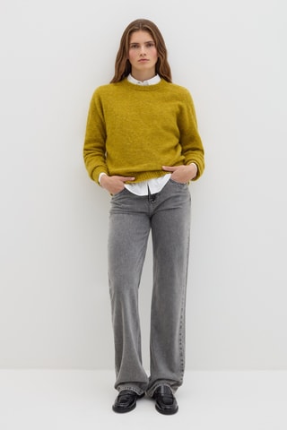 Camisola em lã mohair - Mostarda