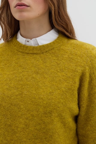 Camisola em lã mohair - Mostarda