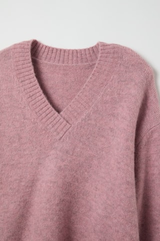 Camisola em lã e alpaca - Rosa