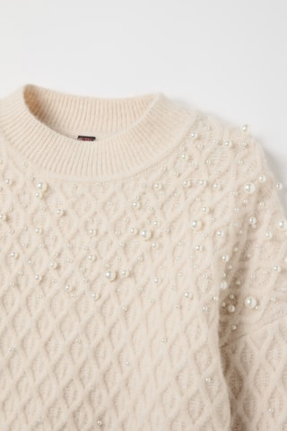 Camisola em caxemira e lã - Bege