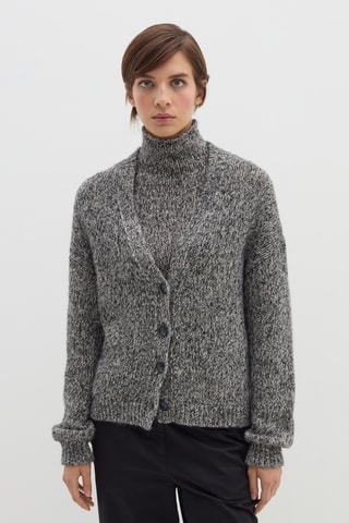 Casaco de malha - Cinzento mesclado