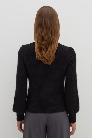 Casaco de malha em alpaca - Preto