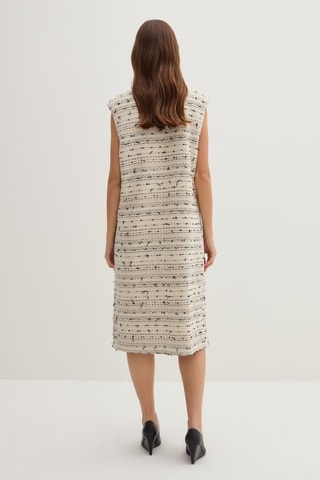 Colete comprido - Bege e preto