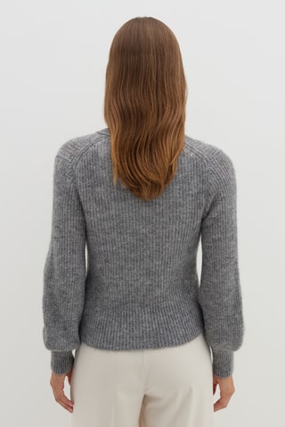 Casaco de malha em alpaca - Cinzento