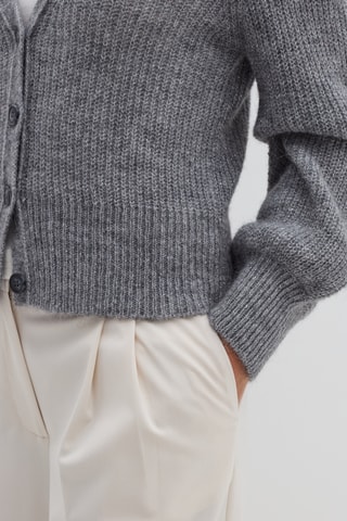 Casaco de malha em alpaca - Cinzento