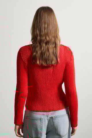 Casaco de malha - Vermelho