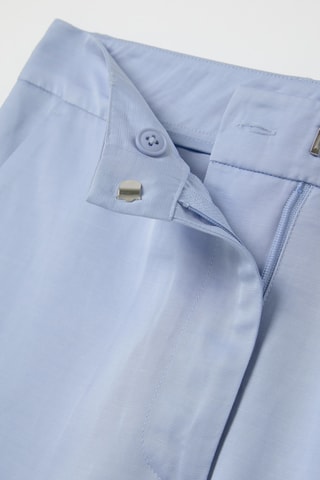 Calças em seda e canhâmo - Azul-claro