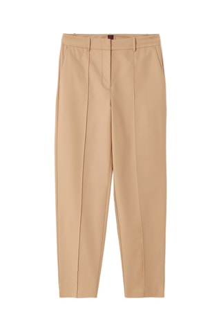 Calças corte cenoura 7/8 - Bege