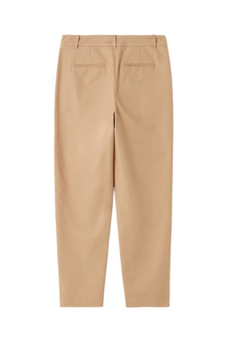 Calças corte cenoura 7/8 - Bege