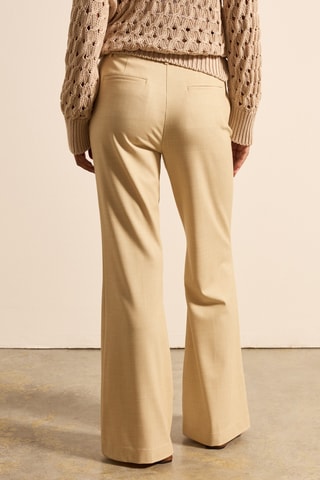 Calças flare - Bege