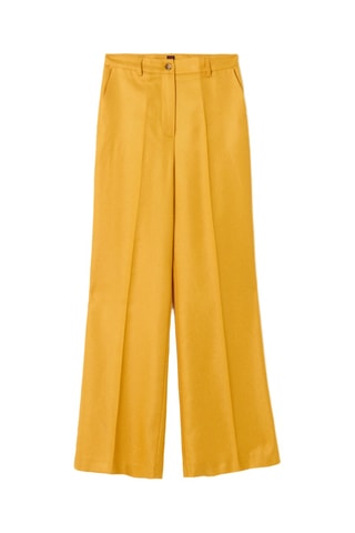 Calças direitas - Amarelo