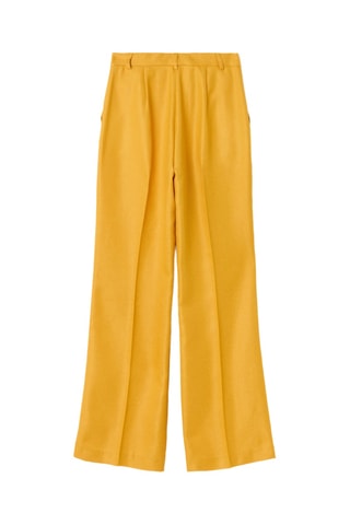 Calças direitas - Amarelo