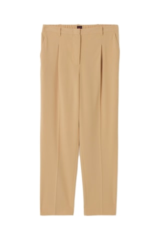 Calças corte cenoura - Bege