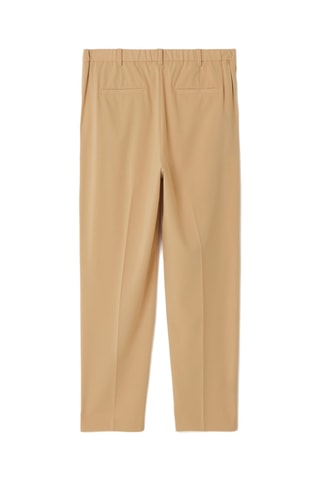 Calças corte cenoura - Bege