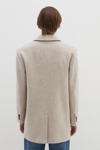 Sobretudo de lã - Bege ­mesclado