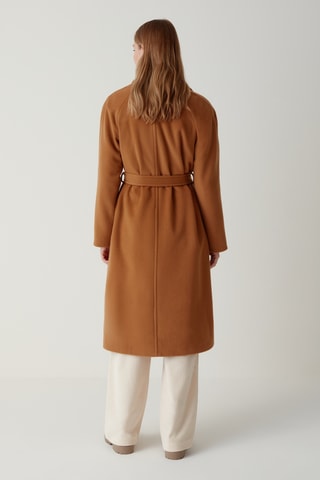 Sobretudo em lã virgem - Camel