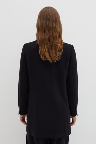 Sobretudo de lã - Preto