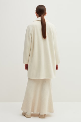 Sobretudo em lã e alpaca - Bege