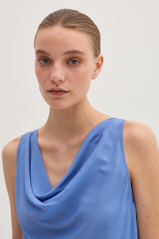 Top em seda - Azul-claro