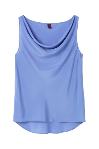 Top em seda - Azul-claro