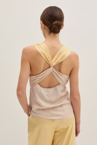 Top em seda - Bege