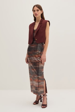 Vestido comprido - Castanho