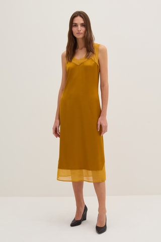 Vestido midi - Mostarda