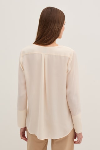 Blusa de seda - Bege