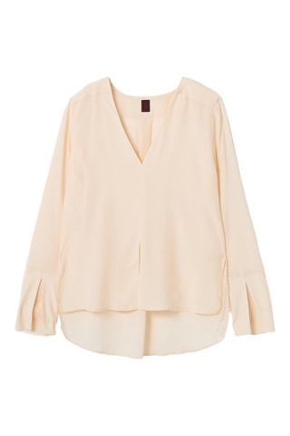 Blusa de seda - Bege