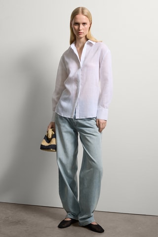 Camisa em rami - Branco