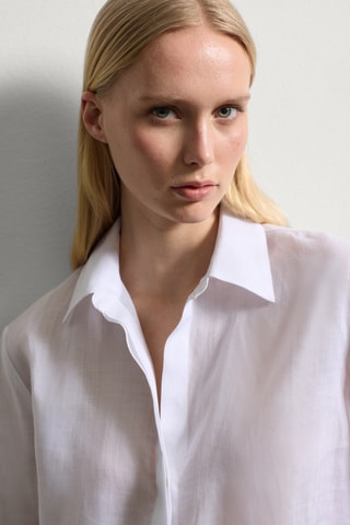 Camisa em rami - Branco