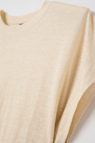 T-shirt em linho - Bege