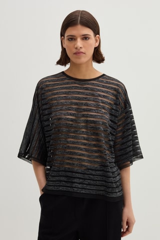 Top - Preto e cinzento