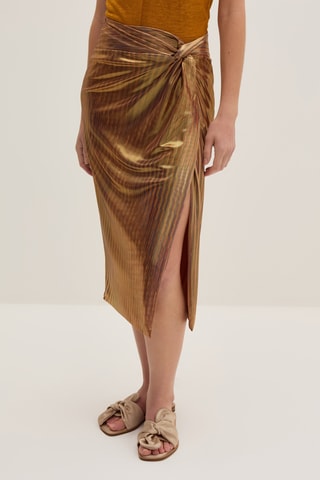 Saia midi - Dourado