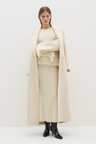 Saia comprida de lã - Cru
