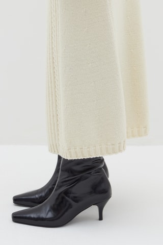 Saia comprida de lã - Cru