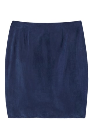 Saia traçada - Azul-marinho