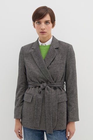 Blazer em lã - Cinzento