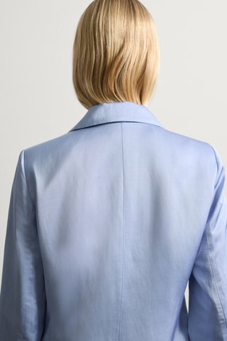 Blazer em seda e canhâmo - Azul-claro