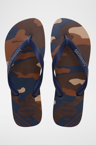 Tongs Top Camu - Marron et bleu marine