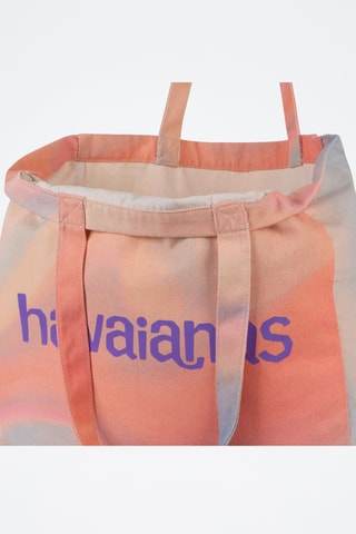 Tote bag XL - Saumon et blanc
