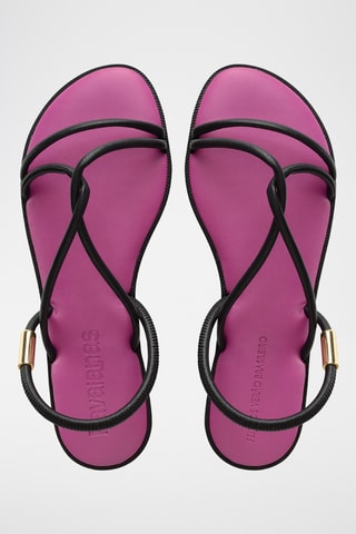 Sandales Una Manga - Violet et noir