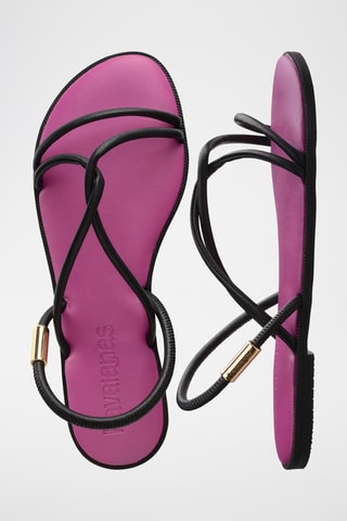 Sandales Una Manga - Violet et noir