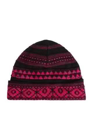 Bonnet en laine - Fuchsia et noir