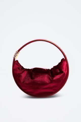 Sac porté épaule en velours - Bordeaux